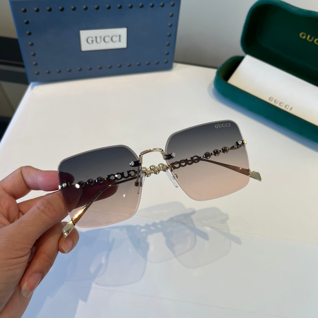 Gucci Oversized Silver Lens Sunglasses for Women - 866911 - detail image 8