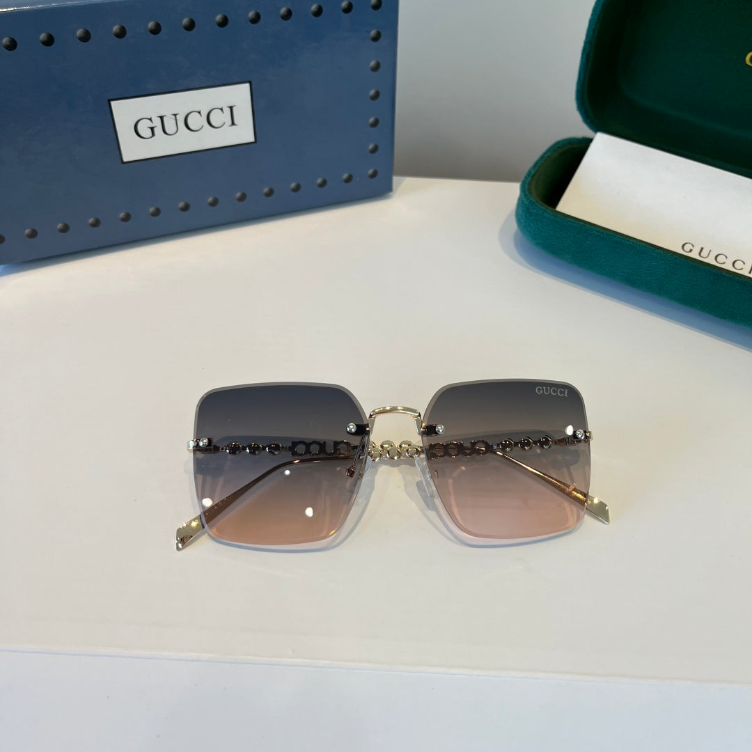 Gucci Oversized Silver Lens Sunglasses for Women - 997564 - detail image 9