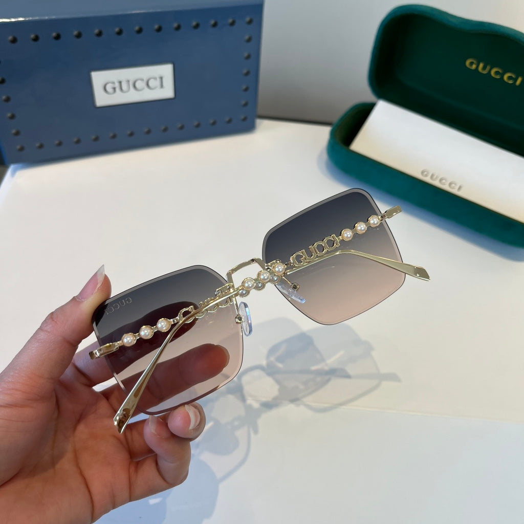 Gucci Oversized Silver Lens Sunglasses for Women - 997564 - detail image 5