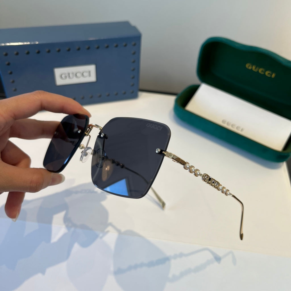 Gucci Oversized Silver Lens Sunglasses for Women - 398294 - detail image 4