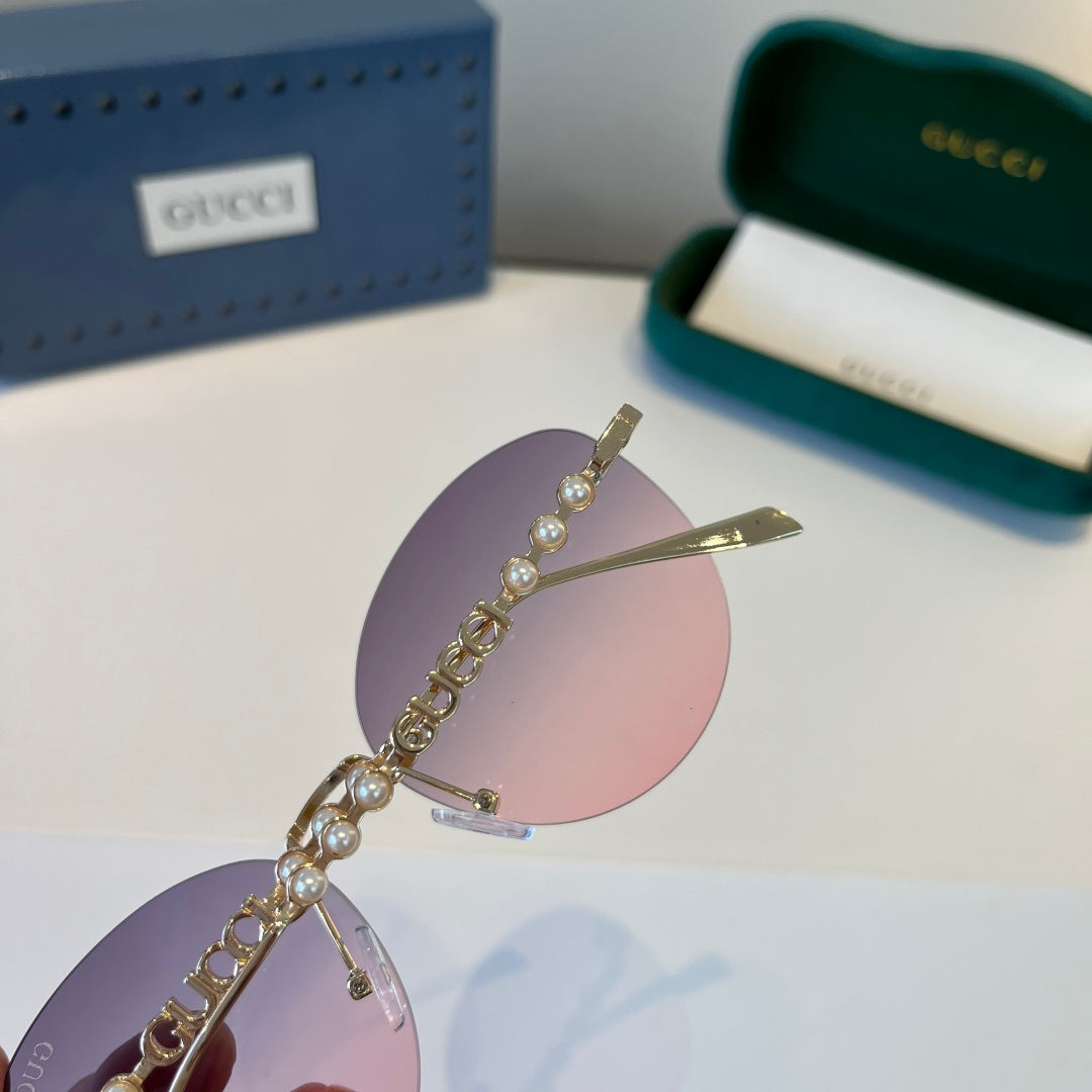 Gucci Oversized Silver Lens Sunglasses for Women - 866913 - detail image 8