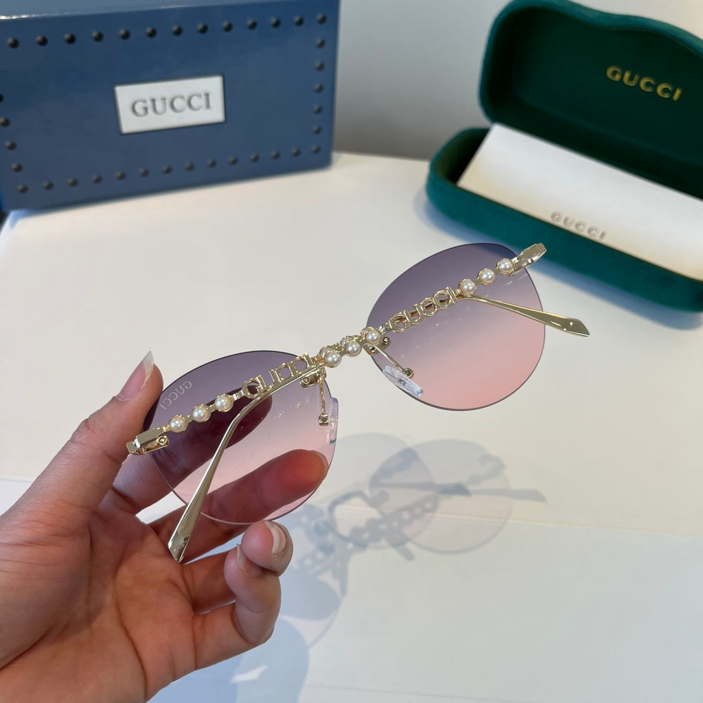 Gucci Oversized Silver Lens Sunglasses for Women - 866913 - detail image 9