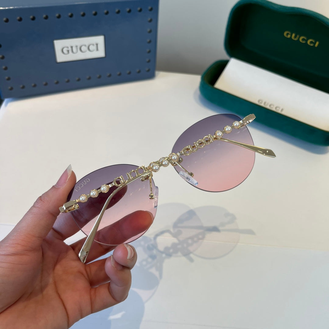 Gucci Oversized Silver Lens Sunglasses for Women - 866913 - detail image 9