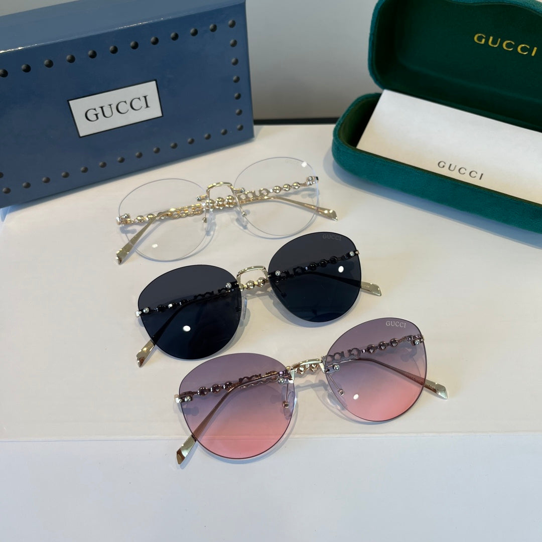 Gucci Oversized Silver Lens Sunglasses for Women - 866913 - detail image 11