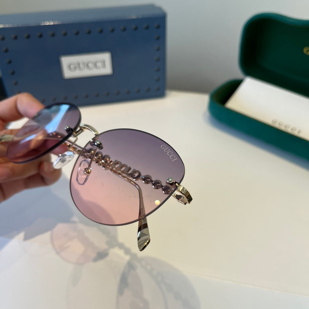 Gucci Oversized Silver Lens Sunglasses for Women - 866913 - detail image 7
