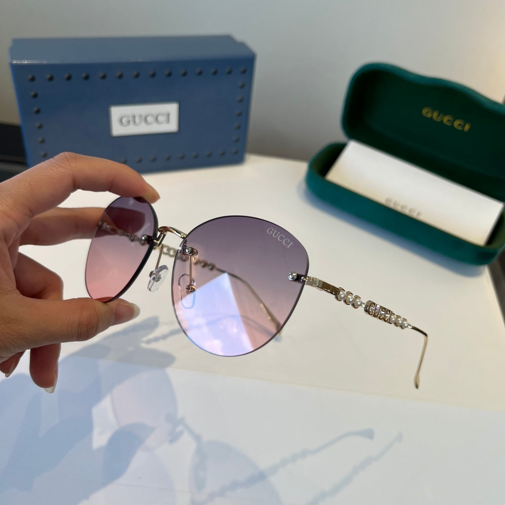 Gucci Oversized Silver Lens Sunglasses for Women - 398295 - detail image 4