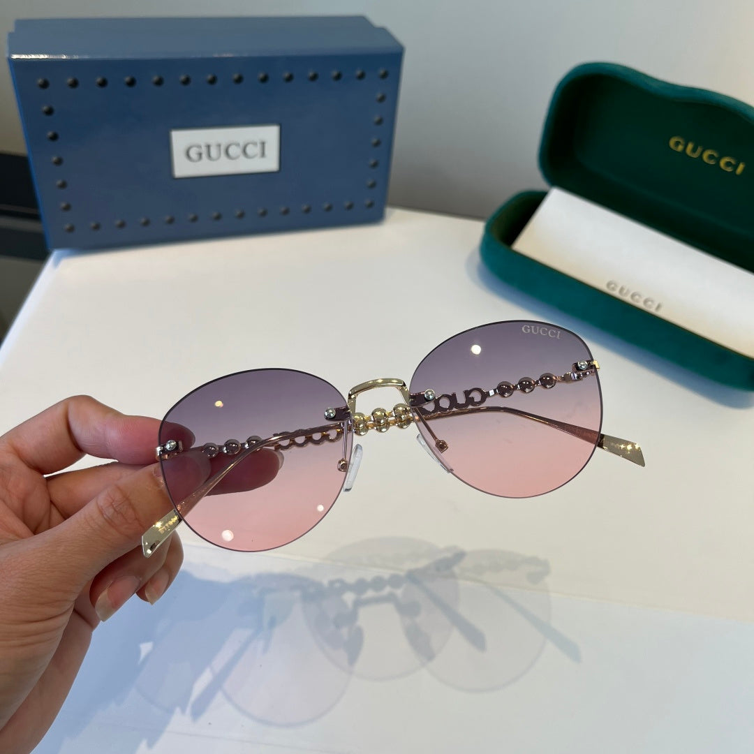 Gucci Oversized Silver Lens Sunglasses for Women - 398295 - detail image 6