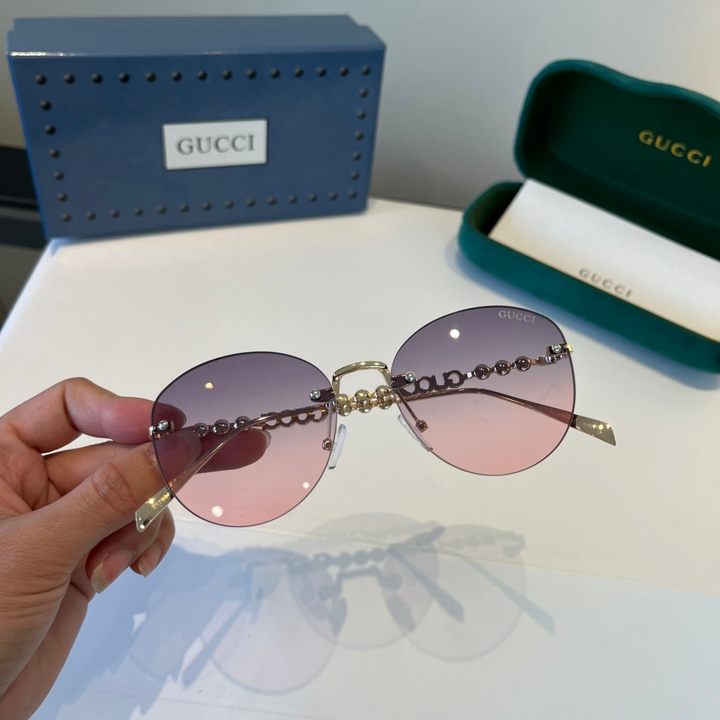 Gucci Oversized Silver Lens Sunglasses for Women - 997566 - detail image 6