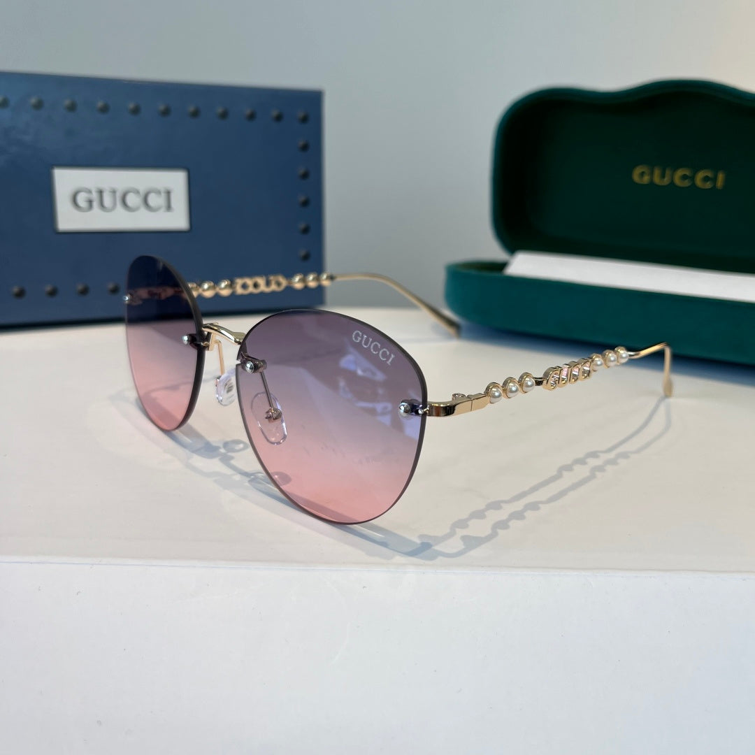 Gucci Oversized Silver Lens Sunglasses for Women - 866913 - detail image 3