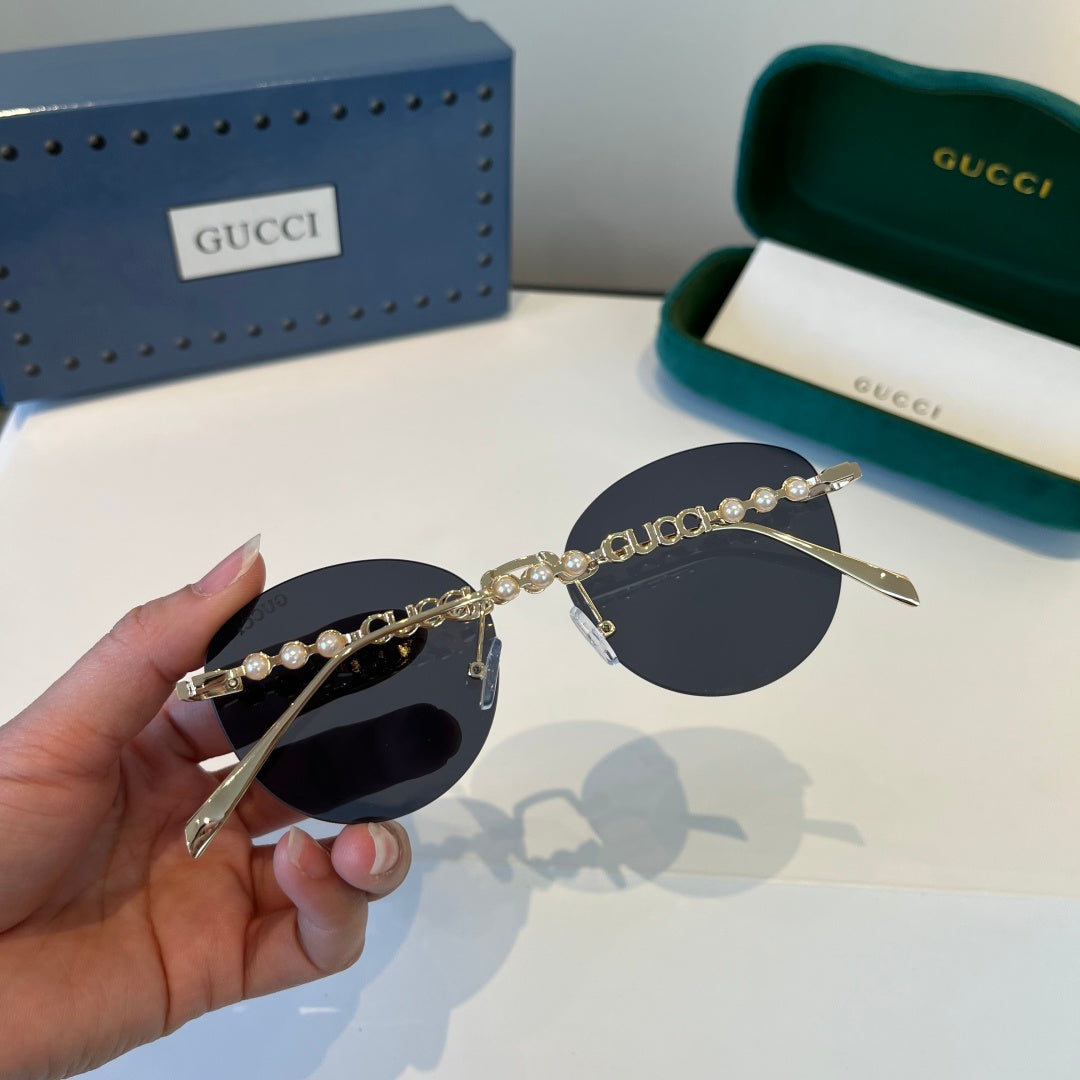 Gucci Oversized Silver Lens Sunglasses for Women - 866914 - detail image 8
