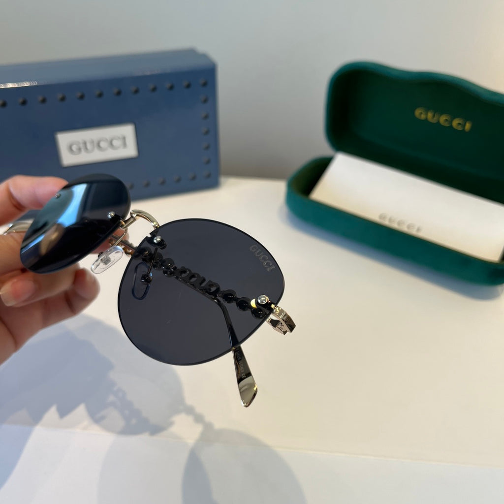 Gucci Oversized Silver Lens Sunglasses for Women - 866914 - detail image 6