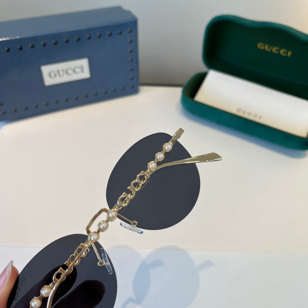 Gucci Oversized Silver Lens Sunglasses for Women - 866914 - detail image 7