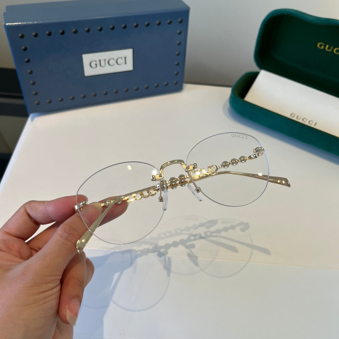Gucci Oversized Silver Lens Sunglasses for Women - 866915 - detail image 5