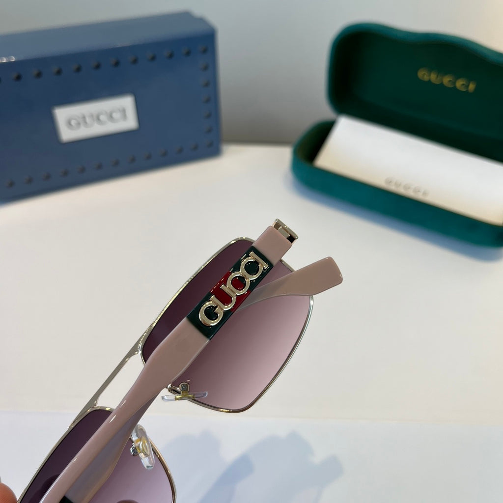 Gucci Oversized Silver Lens Sunglasses for Women - 398298 - detail image 8