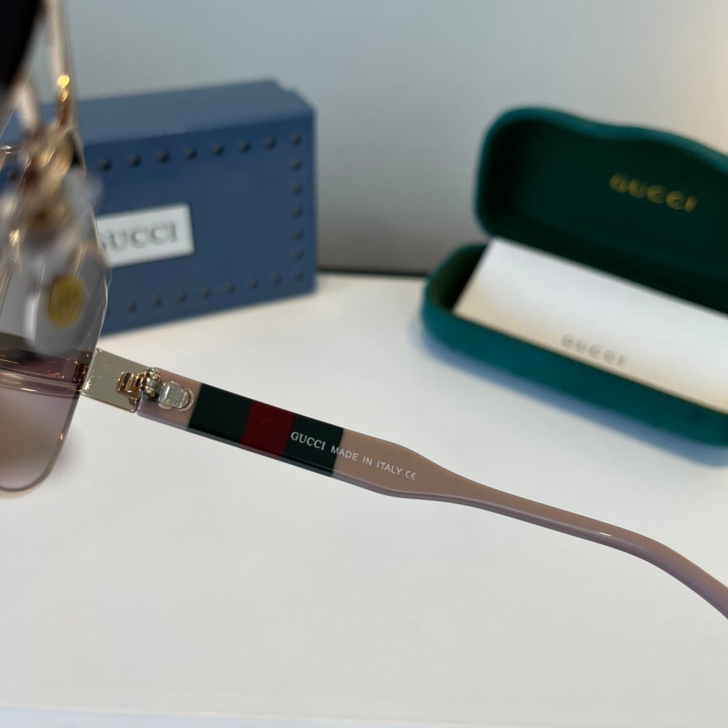 Gucci Oversized Silver Lens Sunglasses for Women - 398298 - detail image 10