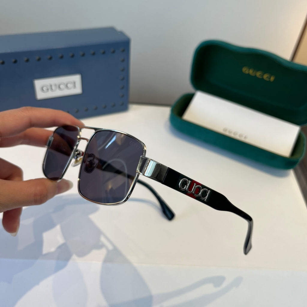 Gucci Oversized Silver Lens Sunglasses for Women - 866917 - detail image 4