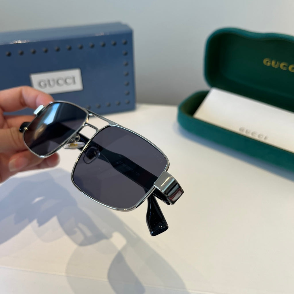 Gucci Oversized Silver Lens Sunglasses for Women - 866917 - detail image 9