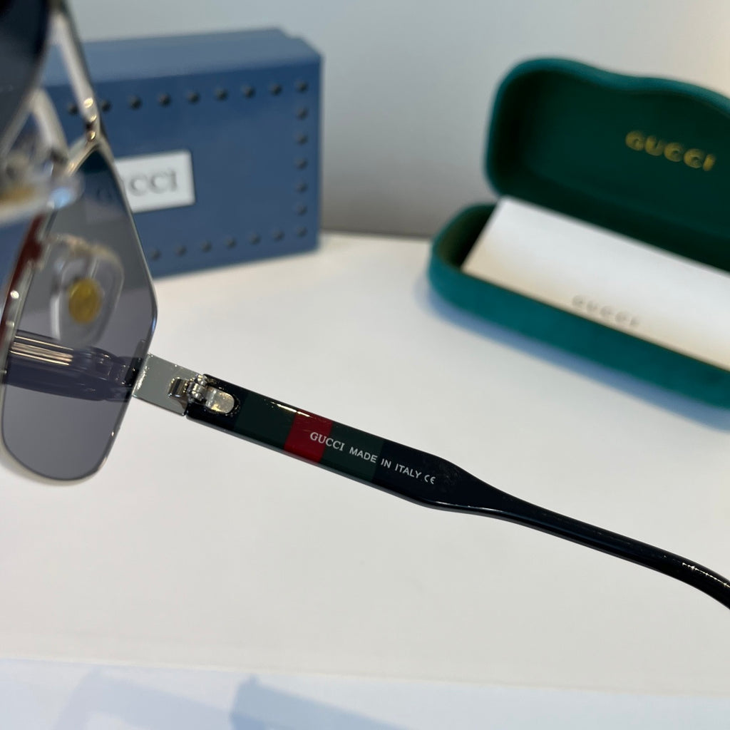 Gucci Oversized Silver Lens Sunglasses for Women - 866917 - detail image 5