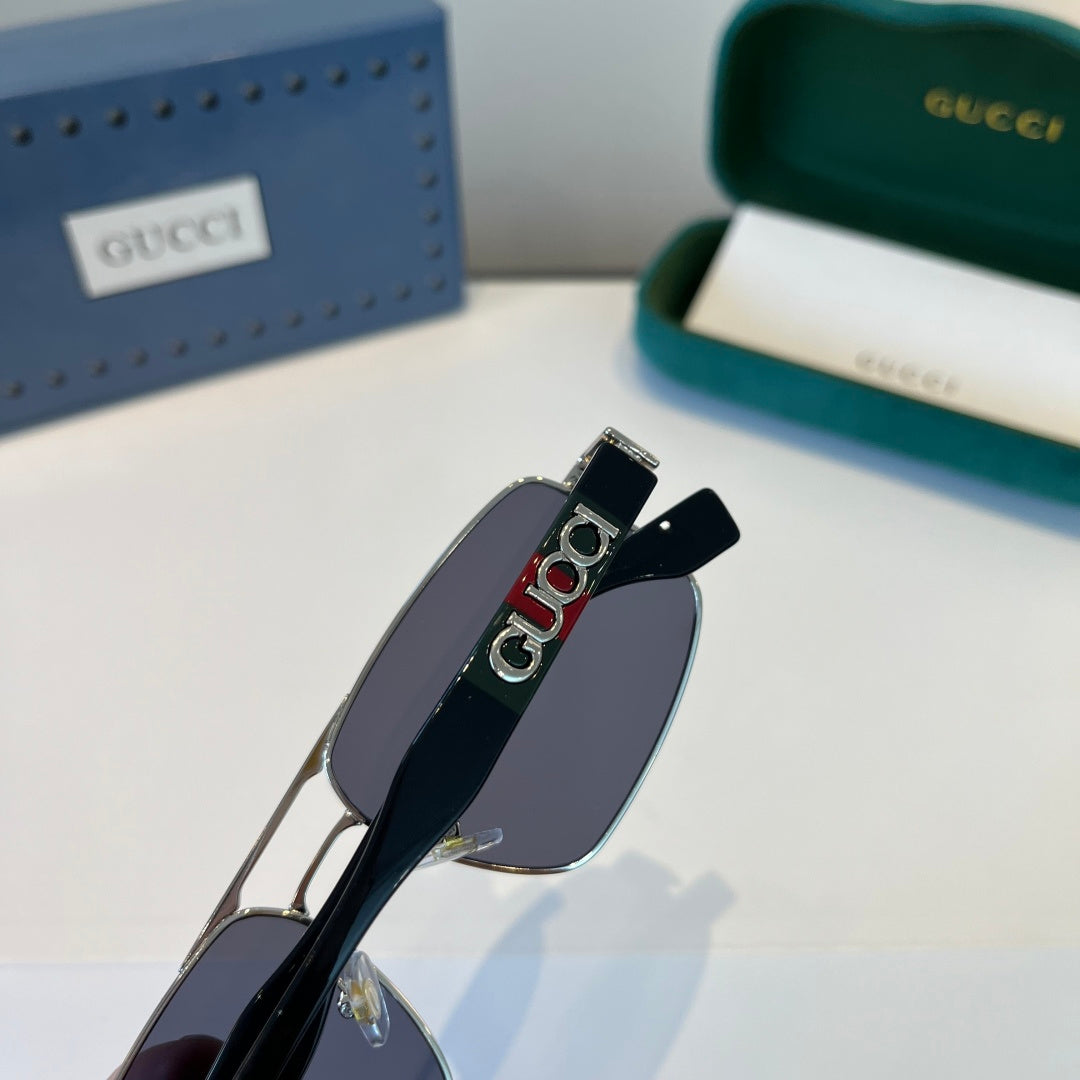 Gucci Oversized Silver Lens Sunglasses for Women - 398299 - detail image 7
