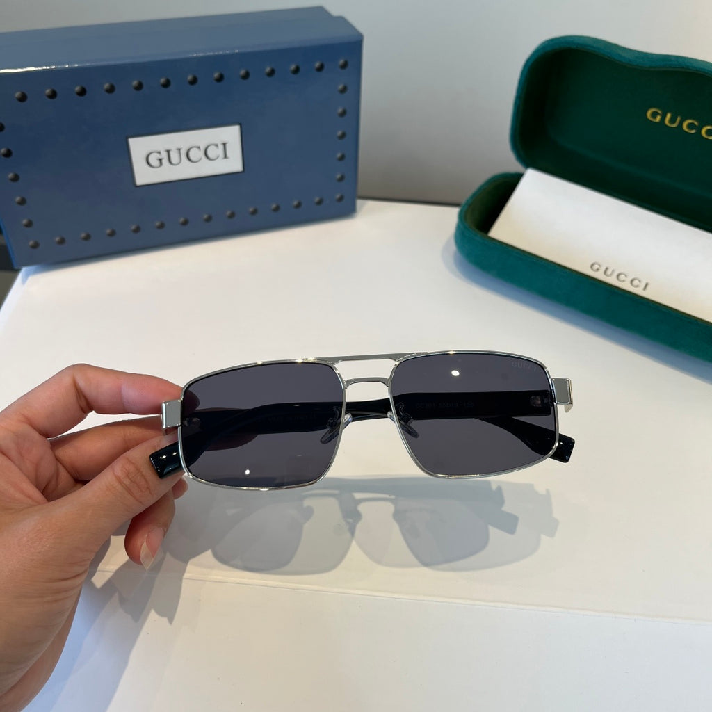 Gucci Oversized Silver Lens Sunglasses for Women - 866917 - detail image 10