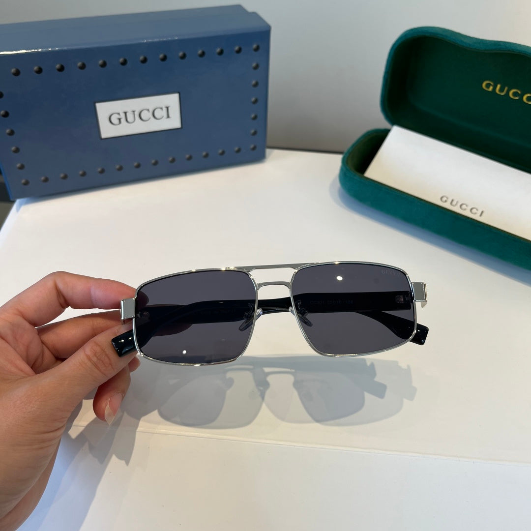 Gucci Oversized Silver Lens Sunglasses for Women - 866917 - detail image 10