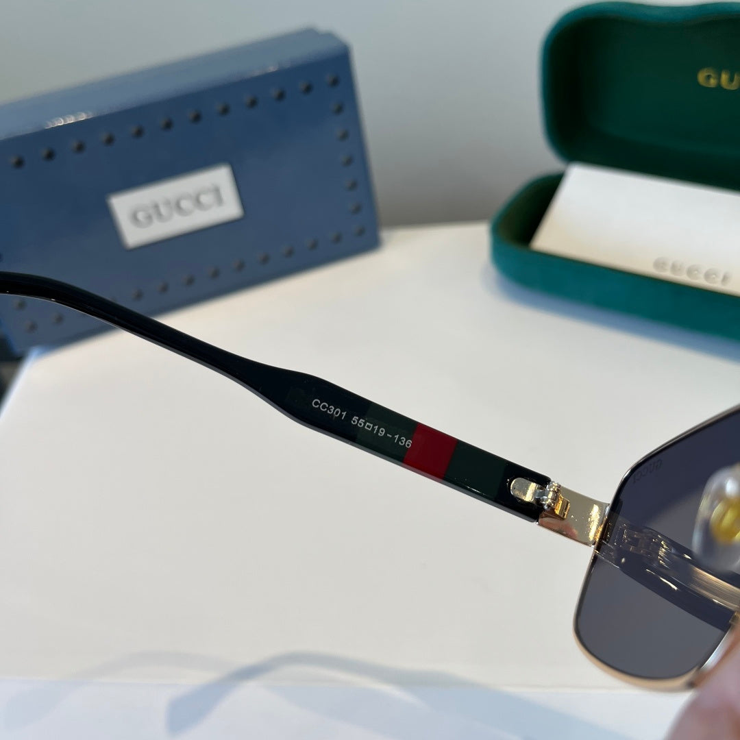 Gucci Oversized Silver Lens Sunglasses for Women - 398300 - detail image 10