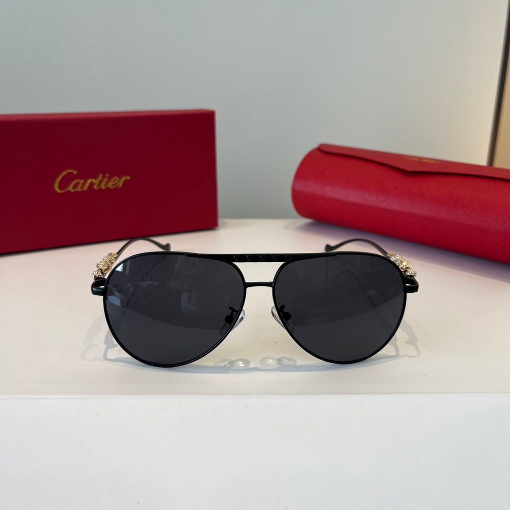 Cartier Lightweight Metal Rimless Silver Lens Sunglasses for Men & Wo - 998268 - detail image 2