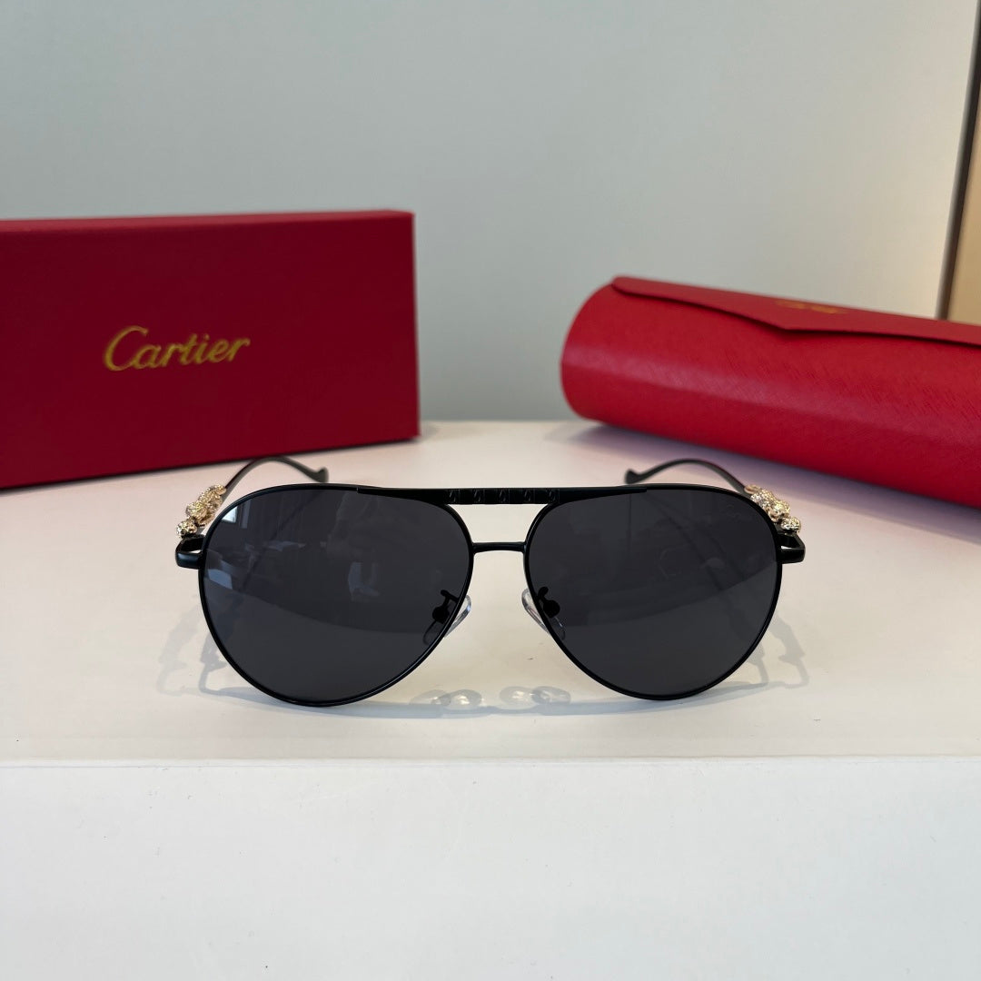 Cartier Lightweight Metal Rimless Silver Lens Sunglasses for Men & Wo - 998268 - detail image 2