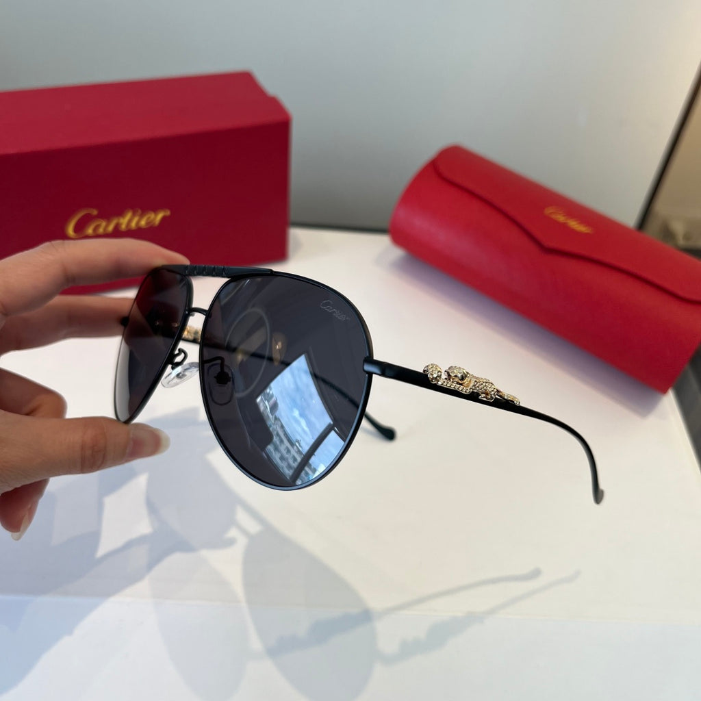 Cartier Lightweight Metal Rimless Silver Lens Sunglasses for Men & Wo - 998268 - detail image 4