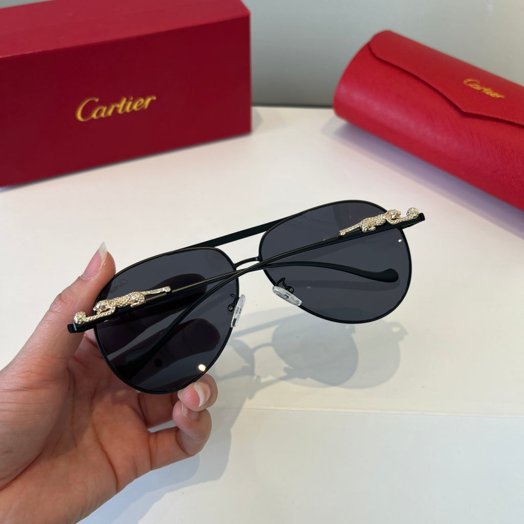 Cartier Lightweight Metal Rimless Silver Lens Sunglasses for Men & Wo - 998268 - detail image 6