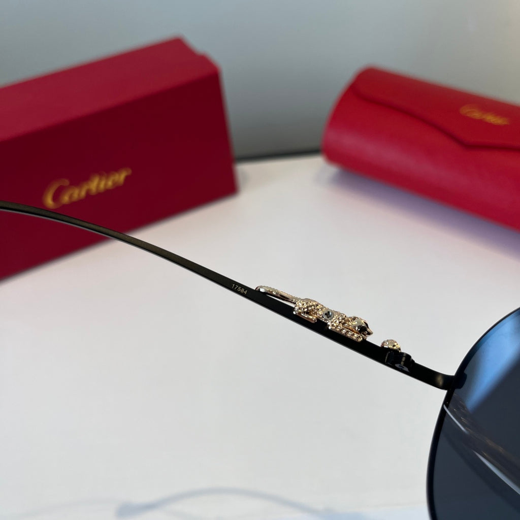 Cartier Lightweight Metal Rimless Silver Lens Sunglasses for Men & Wo - 449502 - detail image 8