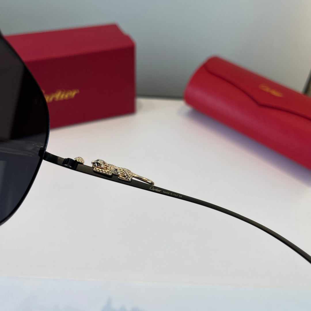 Cartier Lightweight Metal Rimless Silver Lens Sunglasses for Men & Wo - 998268 - detail image 7