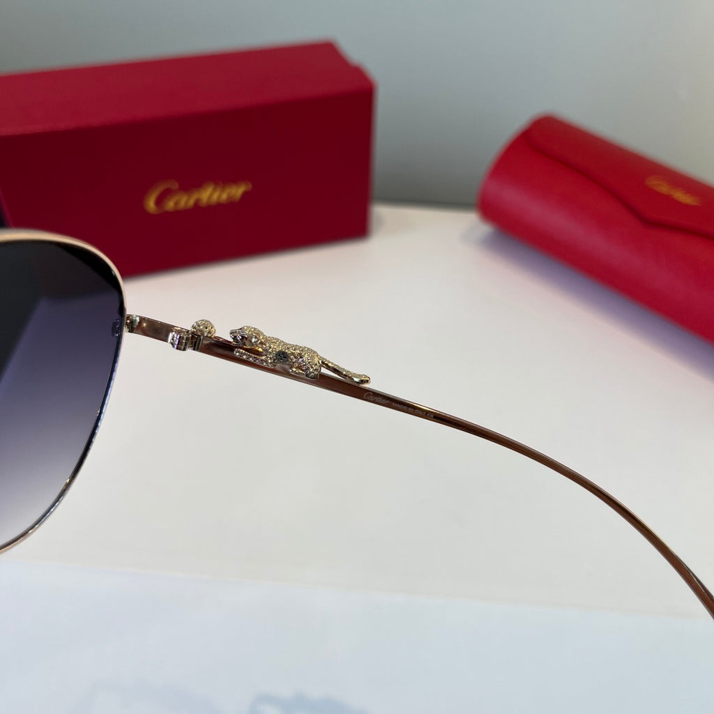 Cartier Lightweight Metal Rimless Silver Lens Sunglasses for Men & Wo - 998267 - detail image 10