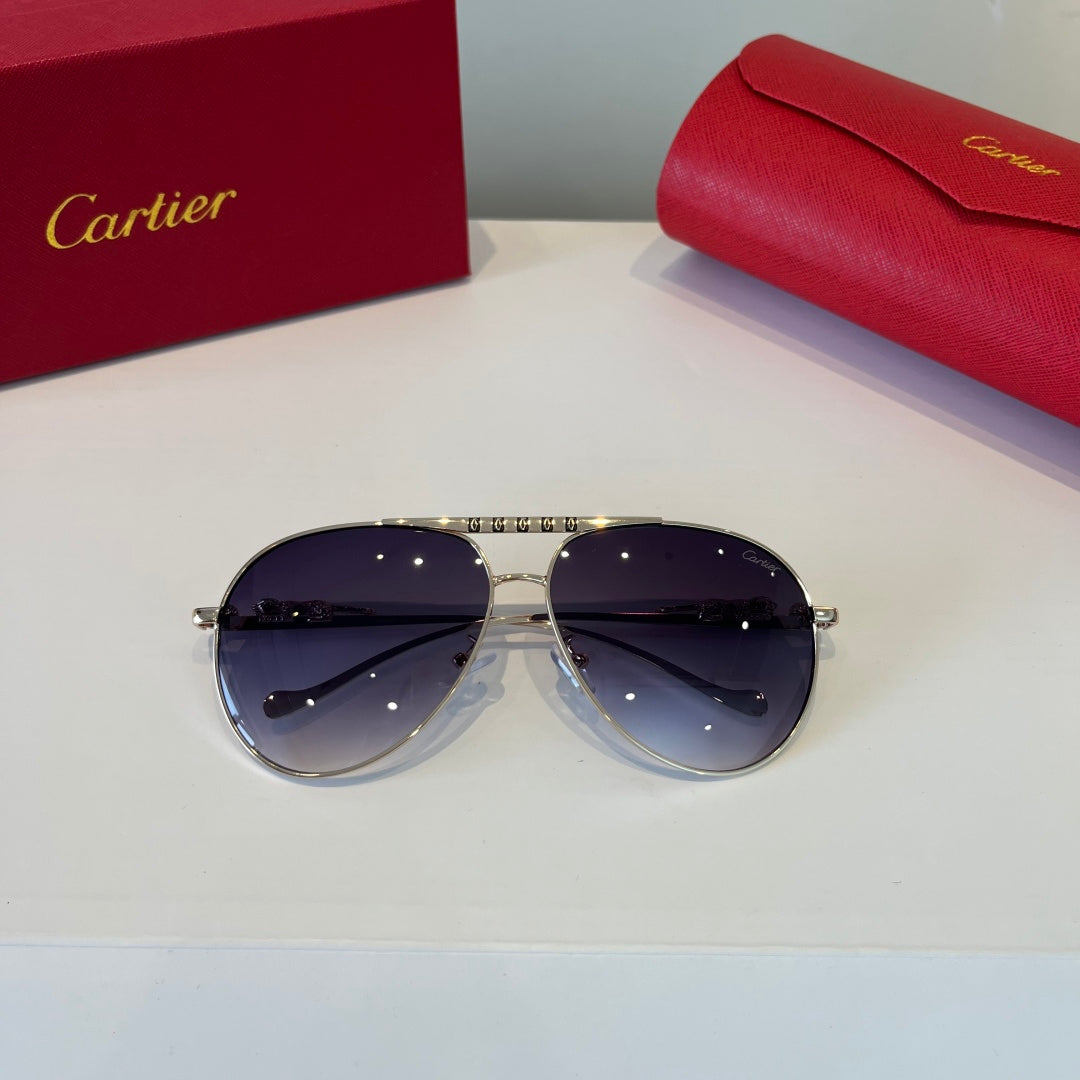 Cartier Lightweight Metal Rimless Silver Lens Sunglasses for Men & Wo - 449501 - detail image 6