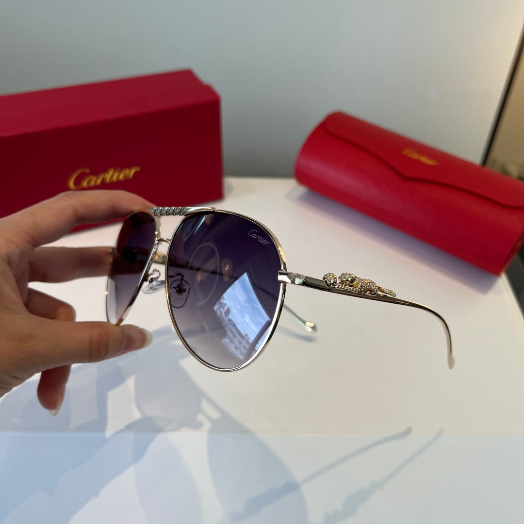 Cartier Lightweight Metal Rimless Silver Lens Sunglasses for Men & Wo - 432267 - detail image 4