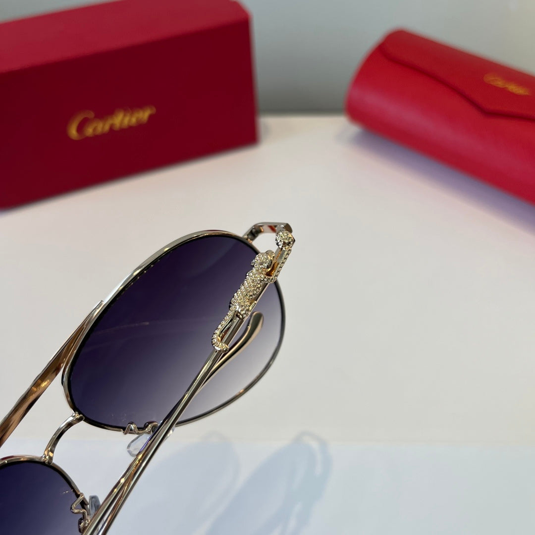 Cartier Lightweight Metal Rimless Silver Lens Sunglasses for Men & Wo - 449501 - detail image 9