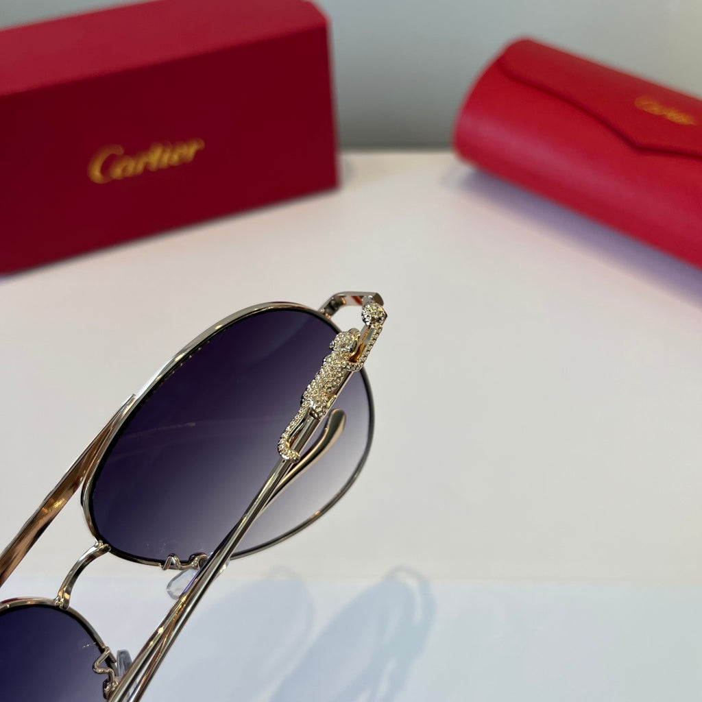 Cartier Lightweight Metal Rimless Silver Lens Sunglasses for Men & Wo - 998267 - detail image 9