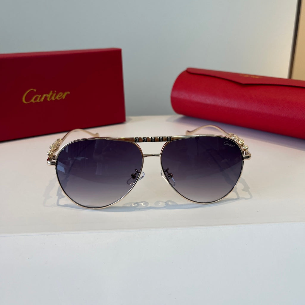 Cartier Lightweight Metal Rimless Silver Lens Sunglasses for Men & Wo - 998267 - detail image 2
