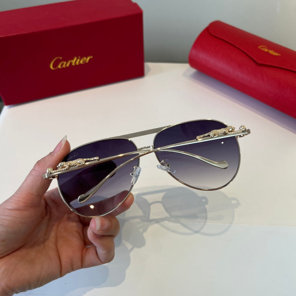 Cartier Lightweight Metal Rimless Silver Lens Sunglasses for Men & Wo - 998267 - detail image 8