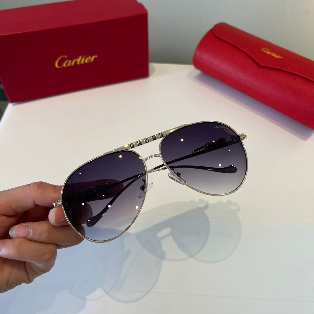 Cartier Lightweight Metal Rimless Silver Lens Sunglasses for Men & Wo - 867188 - detail image 5
