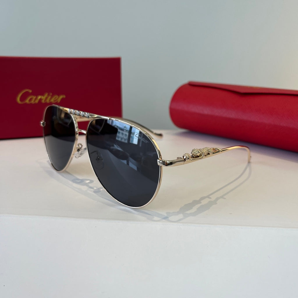 Cartier Lightweight Metal Rimless Silver Lens Sunglasses for Men & Wo - 998270 - detail image 3