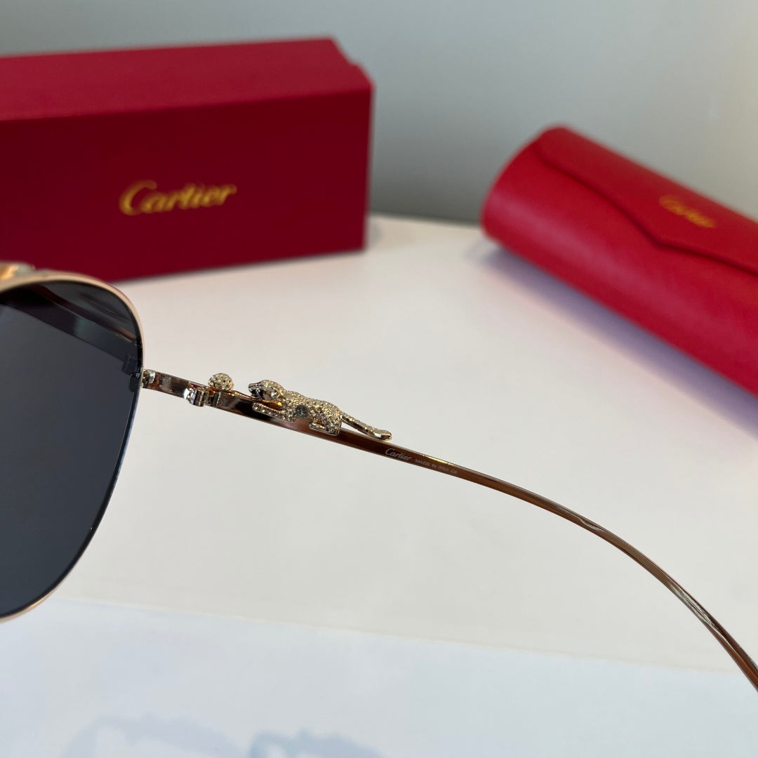 Cartier Lightweight Metal Rimless Silver Lens Sunglasses for Men & Wo - 998270 - detail image 5