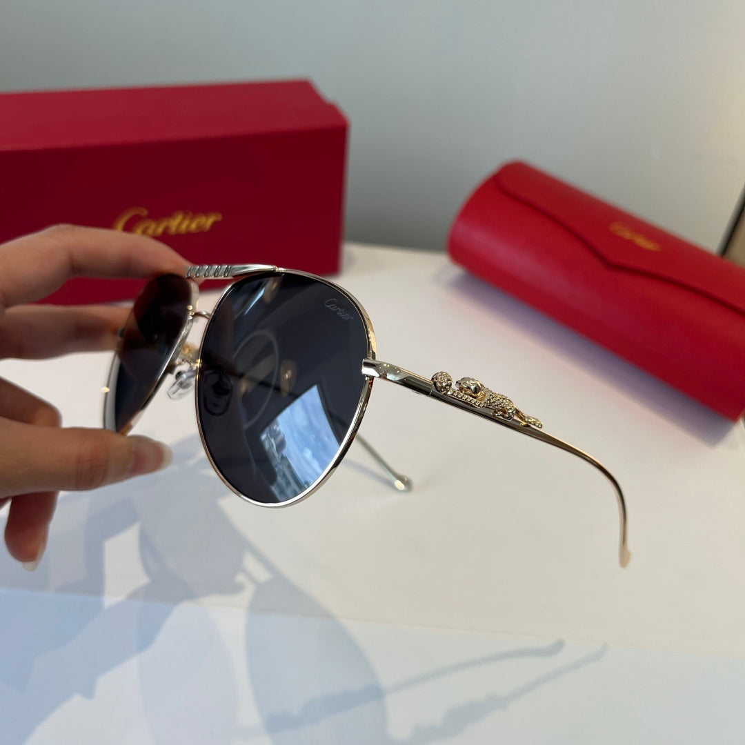 Cartier Lightweight Metal Rimless Silver Lens Sunglasses for Men & Wo - 998270 - detail image 4