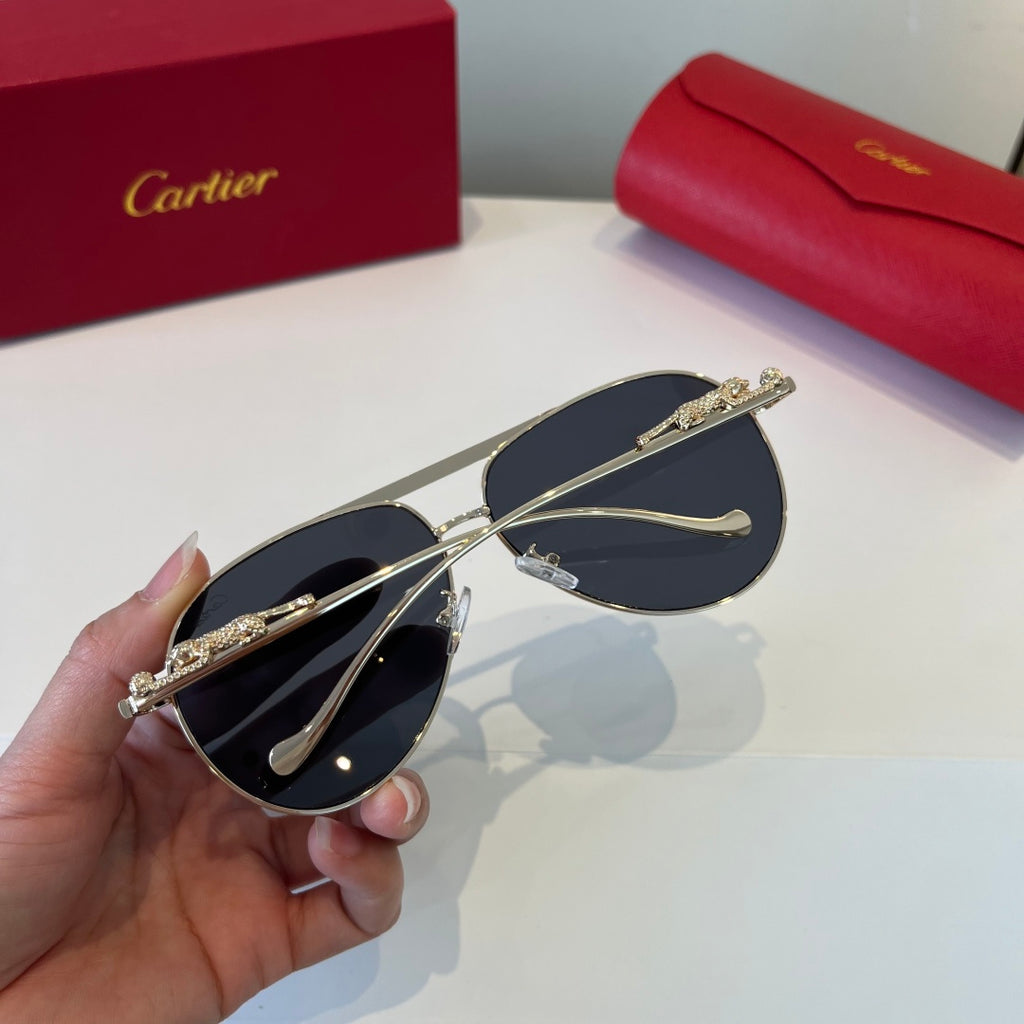 Cartier Lightweight Metal Rimless Silver Lens Sunglasses for Men & Wo - 998270 - detail image 6