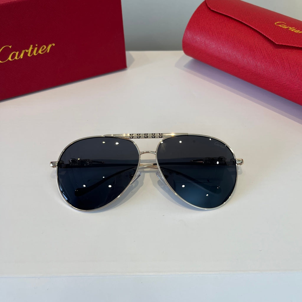 Cartier Lightweight Metal Rimless Silver Lens Sunglasses for Men & Wo - 449504 - detail image 8