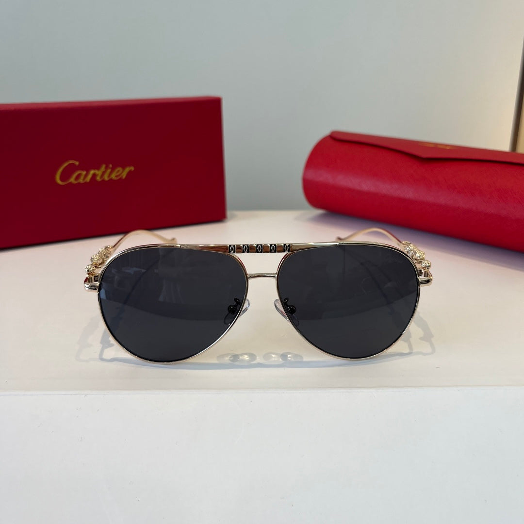 Cartier Lightweight Metal Rimless Silver Lens Sunglasses for Men & Wo - 449504 - detail image 2