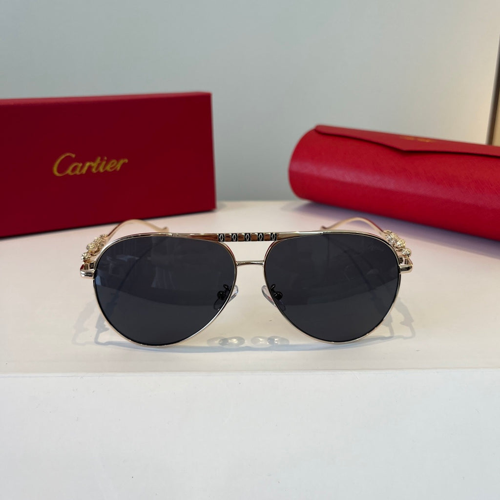 Cartier Lightweight Metal Rimless Silver Lens Sunglasses for Men & Wo - 998270 - detail image 2