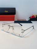 Cartier Lightweight Rimless Silver Lens Sunglasses for Men & Women - 432287