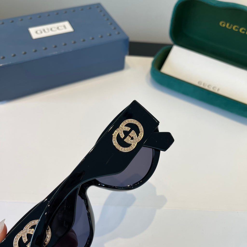Gucci Cat-Eye Black Lens Sunglasses for Men & Women - 398303 - detail image 8