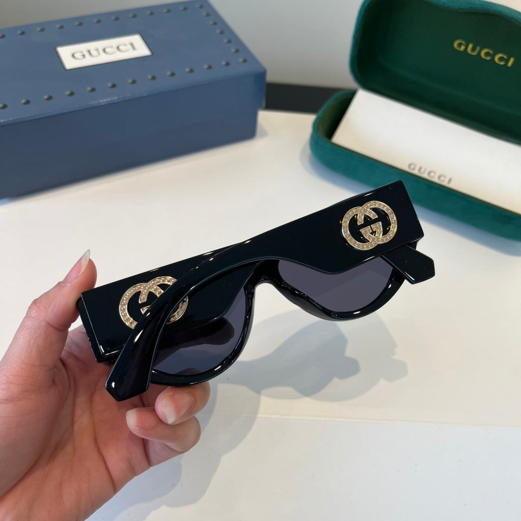 Gucci Cat-Eye Black Lens Sunglasses for Men & Women - 448834 - detail image 7